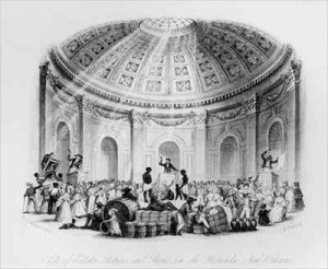 Sale of Estates, Pictures and Slaves in the Rotunda, New Orleans