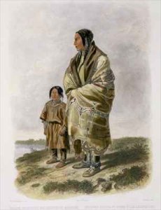 Dacota Woman and Assiniboin Girl