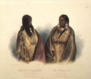 Woman of the Snake-Tribe and Woman of the Cree-Tribe