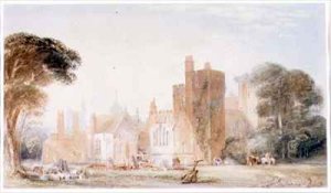 The Old North Front of Lambeth Palace during Demolition