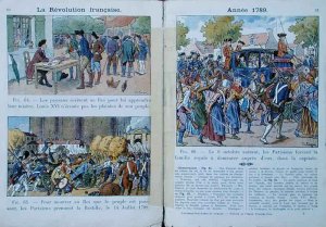 Three scenes from the French Revolution of 1789