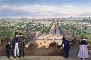 General View of the Champs-Elysees, taken from the top of the Arc de Triomphe