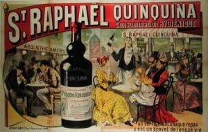 Poster advertising 'St. Raphael Quinquina' French aperitif