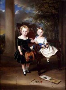 Portrait of two children called Herbert and Rose