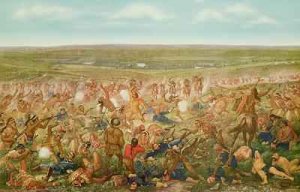 The Artist's Conception of the Battle of Little Big Horn