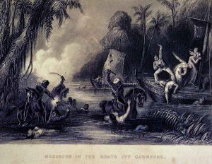 Massacre off Cawnpore, from 'The History of the Indian Mutiny'