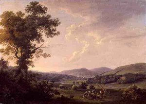 Landscape with Haymakers and a Distant View of a Georgian House