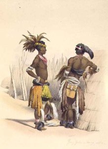 Umbambu and Umpengulu, Young Zulus in Dancing Costume