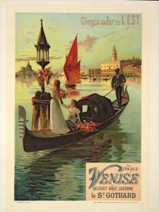 Reproduction of a Poster Advertising the Eastern Railway from Paris to Venice