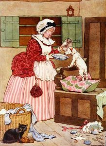 Old Mother Hubbard, illustration from 'The Beautiful Book of Nursery Rhymes, Stories and Pictures'