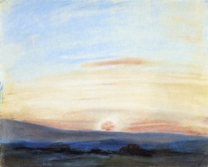 Study of Sky- Setting Sun c. 1849