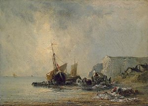 Boats Near Shore Of Normandy