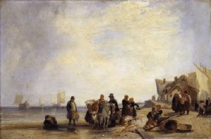 French Coast With Fishermen