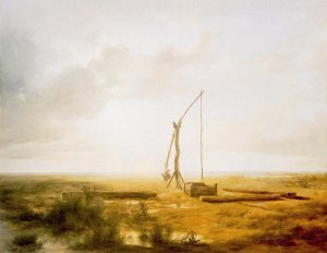 View of the Great Hungarian Plain with Draw Well 1853