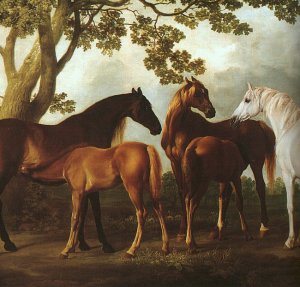 Mares and Foals in a Landscape (detail) 1760-69