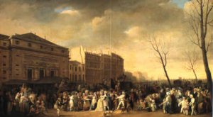 A carnival on the Boulevard du Crime 1832