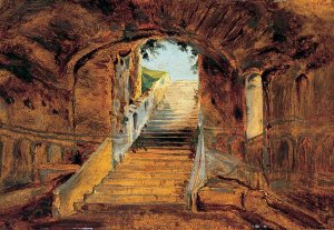 Staircase at the Villa Farnese on the Palatine Hill, Rome