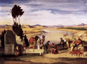 Rebecca and Eliezer at the Well 1819