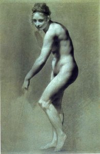 Female Nude Leaning