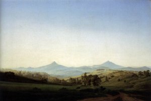 Bohemian Landscape with Mount Milleschauer 1808